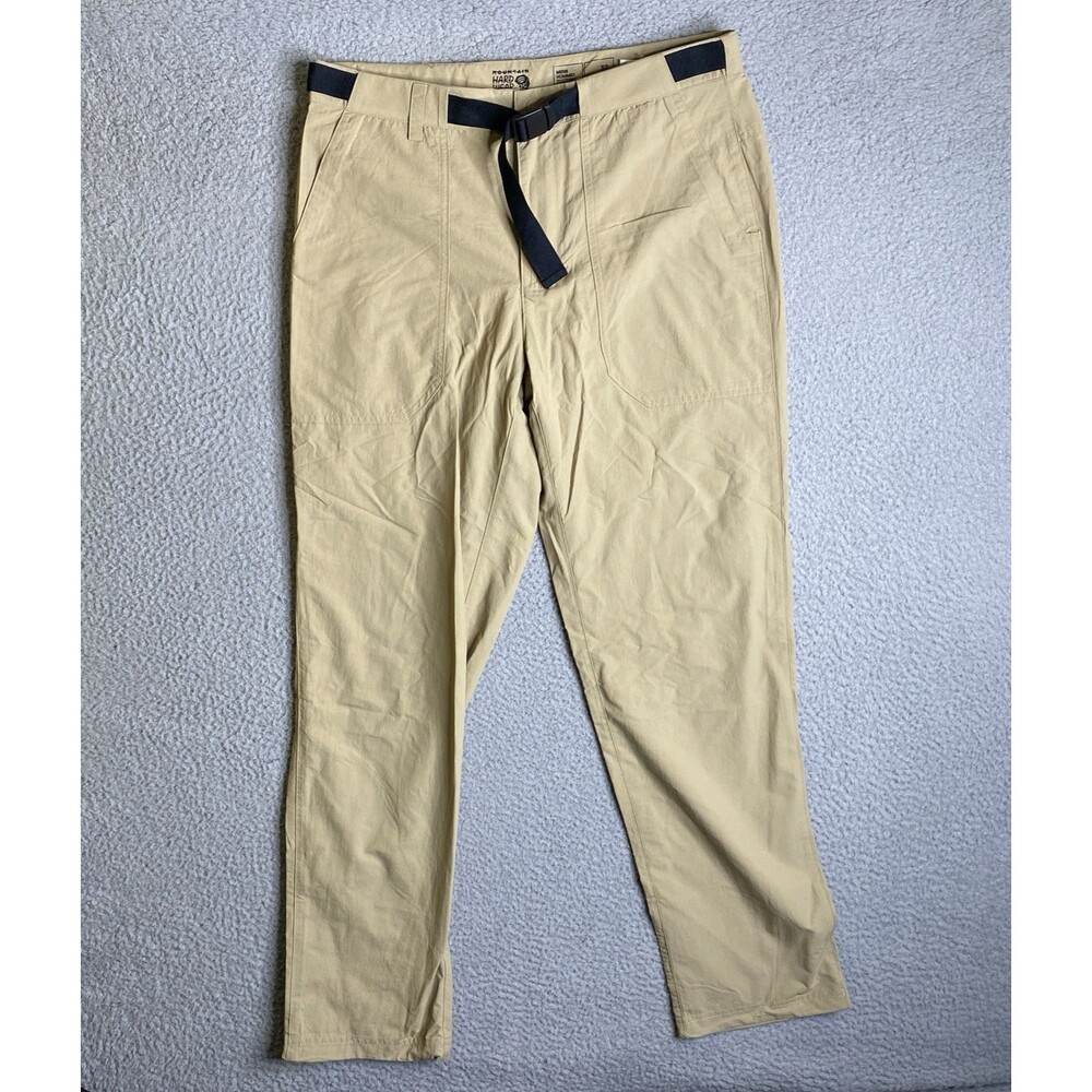 Mountain Hard Wear Stryder Pants Mens 32x30 Beige Trekking Belted Outdoor NWOT